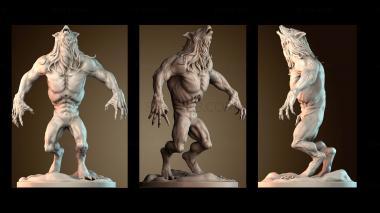 3D модель Воющий оборотень (STL)