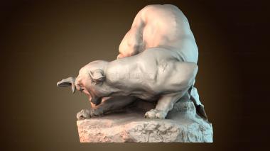 3D модель Дизайн скульптуры пантеры (STL)