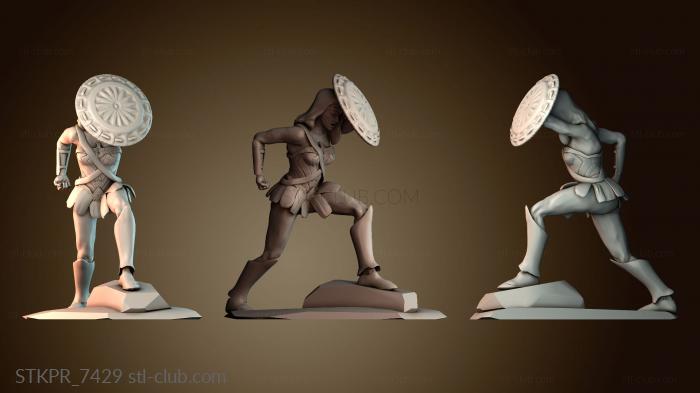 Статуэтки упрощенные Женщина воин