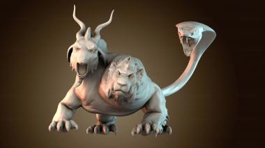 3D модель Трехголовый монстр (STL)