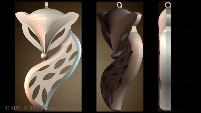 Статуэтки упрощенные Подвеска в виде стилизованной лисы