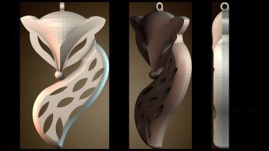 3D модель Подвеска в виде стилизованной лисы (STL)
