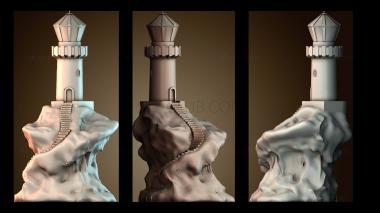 3D модель Маяк на скале (STL)