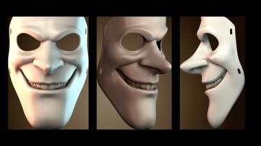 3D модель Дизайн ухмыляющейся маски (STL)