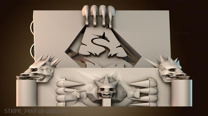 Статуэтки упрощенные Готический рисунок черепа