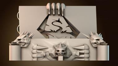 3D модель Готический рисунок черепа (STL)