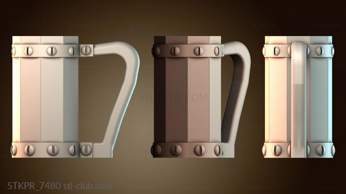 Статуэтки упрощенные Металлическая пивная кружка