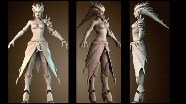 3D модель Женщины драконы (STL)