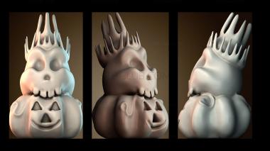 3D модель Жуткая скульптура на Хэллоуин (STL)