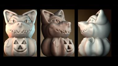 3D модель Украшение для кошек на Хэллоуин (STL)