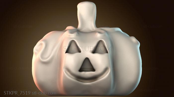 Статуэтки упрощенные Улыбающееся тыквенное лицо