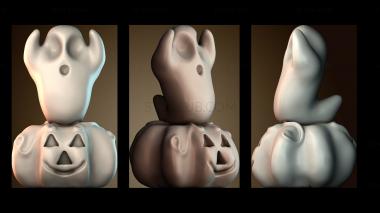 3D модель Призрак и тыква (STL)