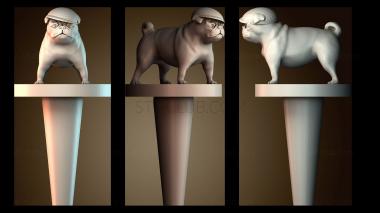 3D модель Выставка скульптур мопса (STL)