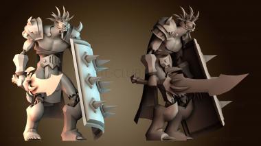 3D модель Немертвый мужчина воин (STL)