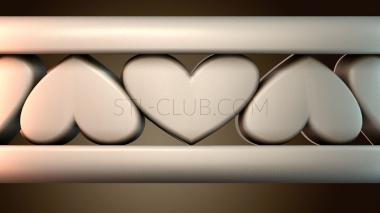 3D модель Кольцо с узором «Сердце» (STL)