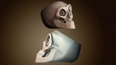 3D модель Стилизованный дизайн черепа (STL)
