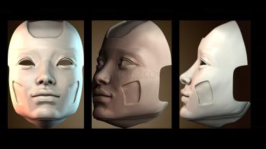 3D модель Абстрактная человеческая маска (STL)