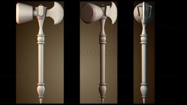 3D модель Фэнтезийный боевой топор (STL)