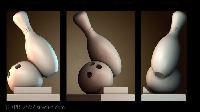 Статуэтки упрощенные Дизайн трофея для боулинга