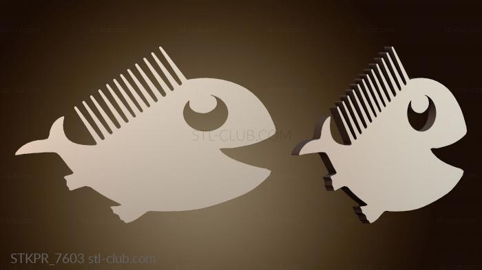 Статуэтки упрощенные Расческа в форме рыбы