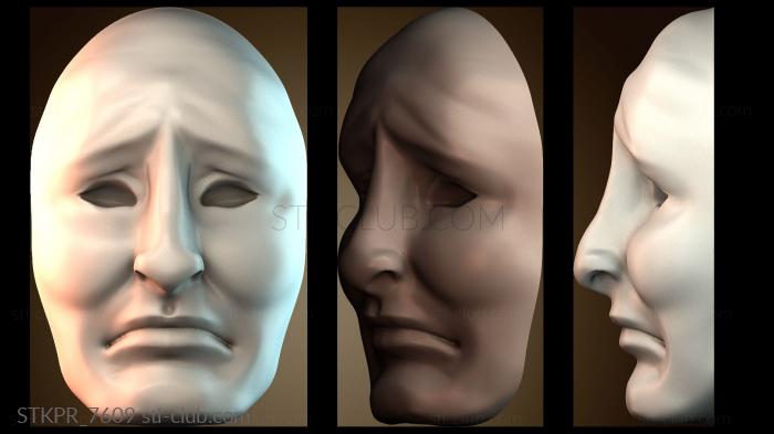 Статуэтки упрощенные Маска для лица без выражения