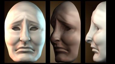 3D модель Маска для лица без выражения (STL)