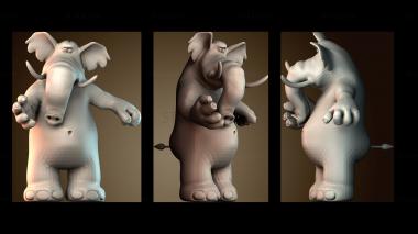 3D модель Мультяшный слон (STL)