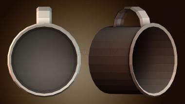 3D модель Круглый металлический кулон (STL)