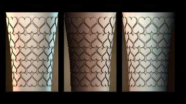 3D модель Ваза с узором в виде сердца (STL)