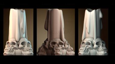 3D модель Черепа и конусы (STL)