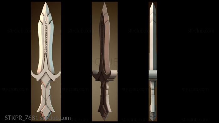 Статуэтки упрощенные Элегантный фэнтезийный кинжал