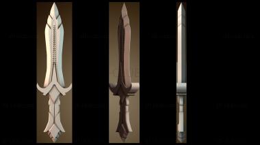 3D модель Элегантный фэнтезийный кинжал (STL)