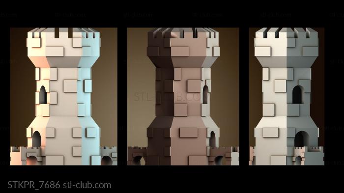 Статуэтки упрощенные Стилизованная замковая башня