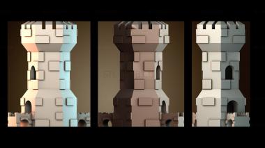 3D модель Стилизованная замковая башня (STL)
