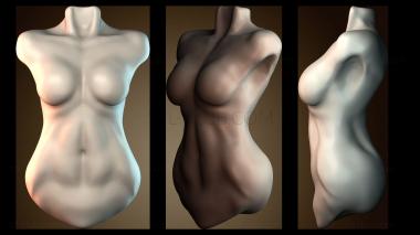 3D модель Абстрактная скульптура торса (STL)