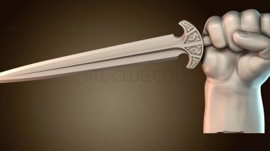 3D модель Поднятый кулак меч (STL)