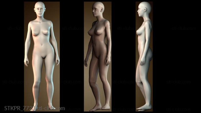 Статуэтки упрощенные 3D модель человека