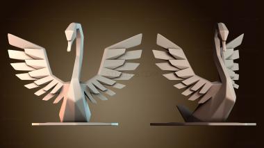 3D модель Стилизованная скульптура лебедя (STL)