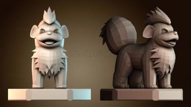 3D модель Bishop Growlithe pokemon (STL)