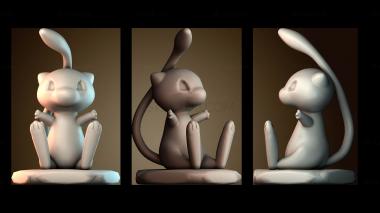 3D модель Королева Мью покемон (STL)