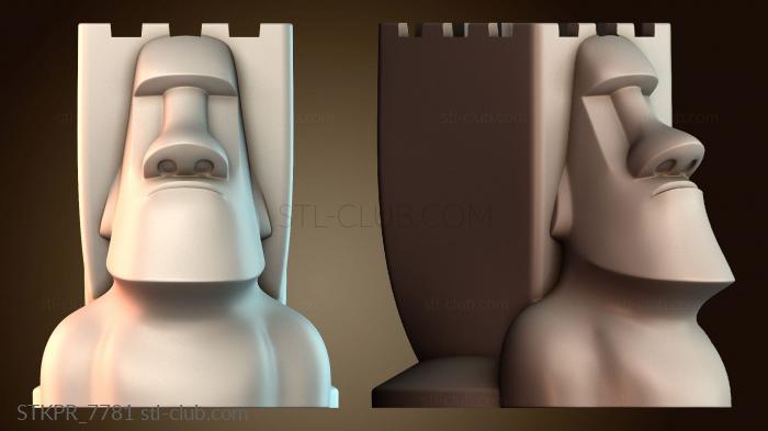 Статуэтки упрощенные Дизайн статуи Моаи