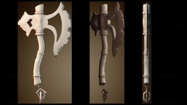 3D модель Фэнтезийный боевой топор (STL)