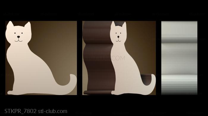 Статуэтки упрощенные Милый силуэт кота