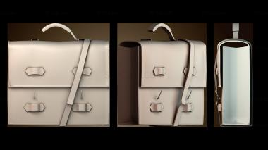 3D модель Стильный кожаный портфель (STL)