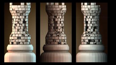 3D модель Абстрактная шахматная ладья (STL)