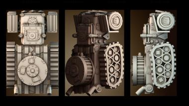 3D модель Проектирование танкового двигателя (STL)