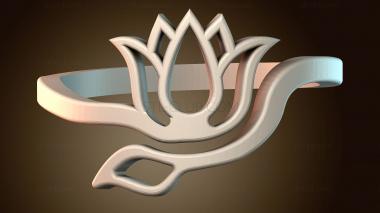 3D модель Дизайн цветка лотоса (STL)