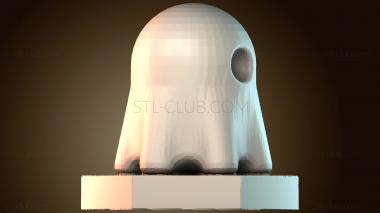3D модель Pac Ghost Pawn шахматы pacman (STL)