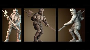 3D модель Доспехи воина алебарды (STL)