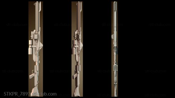 Статуэтки упрощенные Футуристический дизайн винтовки